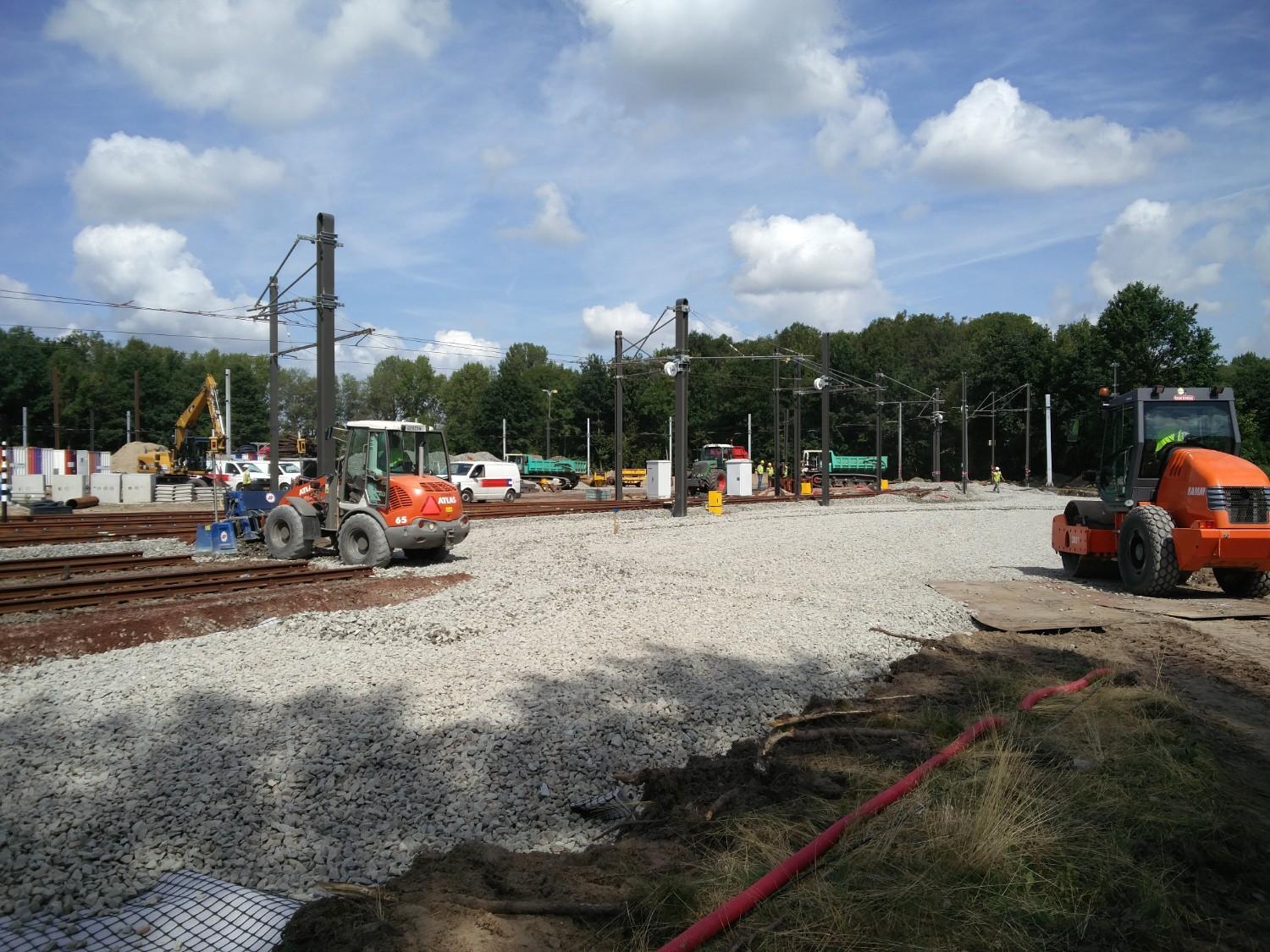 Ombouw tramremise te Nieuwegein